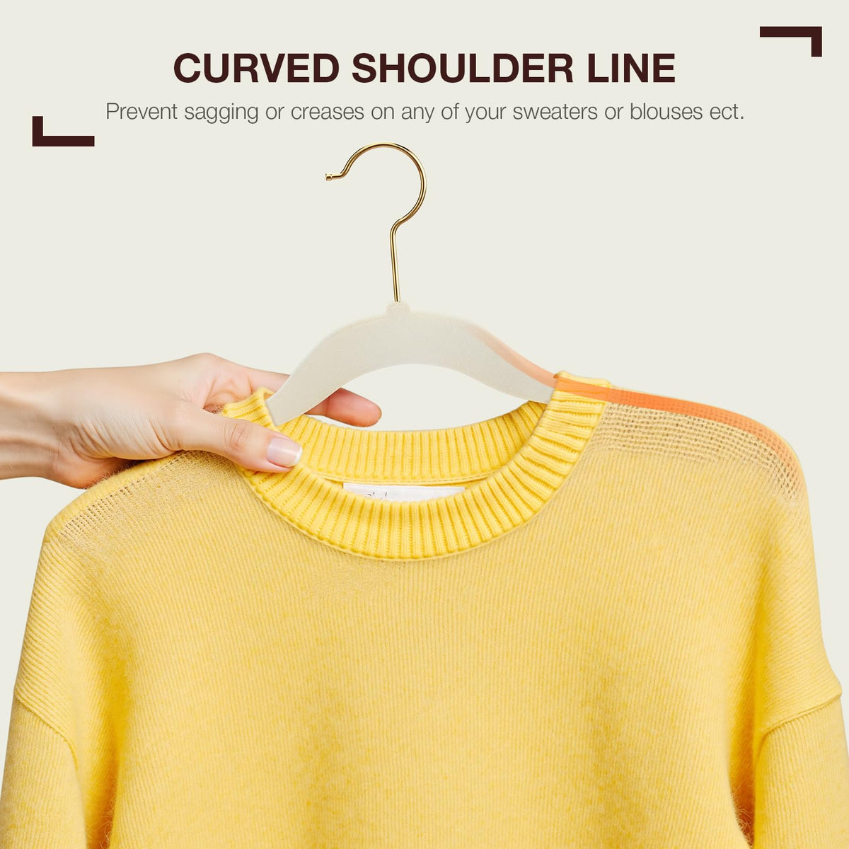 Korpai space-saving hangers maximize closet capacity and visibility.