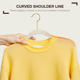 Korpai space-saving hangers maximize closet capacity and visibility.