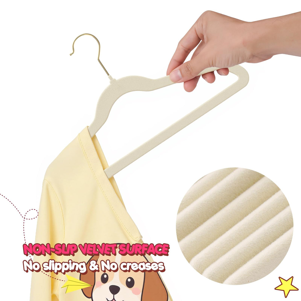 Korpai hanger design highlights contoured shoulders and notches