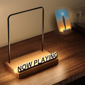 KORRTFID Now Playing LED vinyl stand illuminates your record while it spins