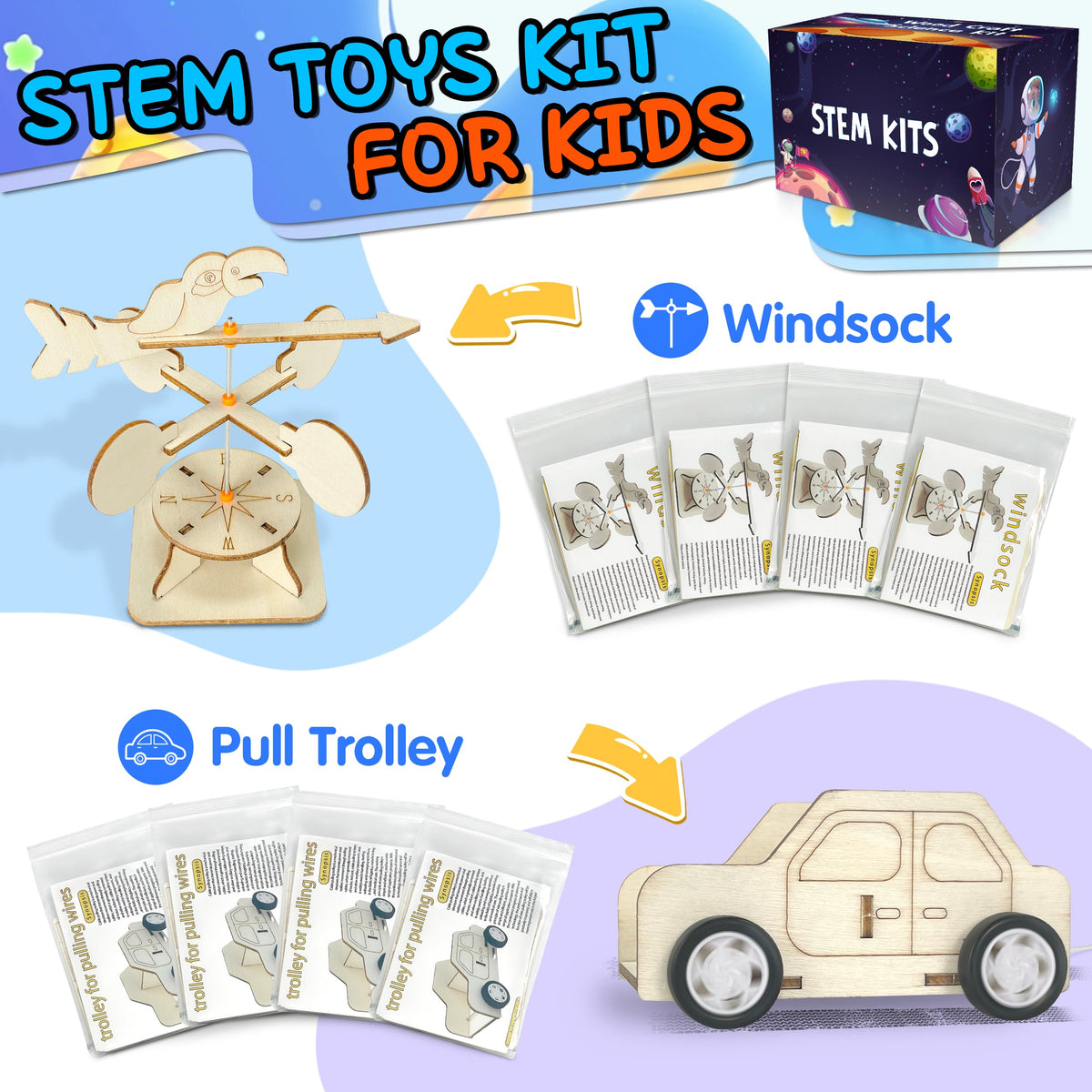 kortes 24pack STEM kits electric fan model shows motor basics