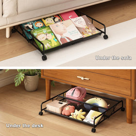 KOSIWU storage with locked wheels keeps setup steady when needed.