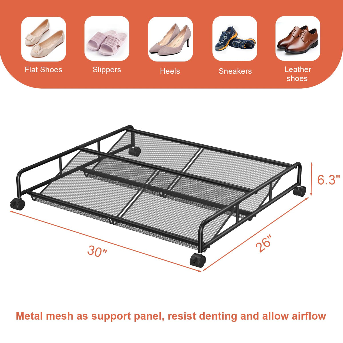 KOSIWU under-bed organizer saves space in small bedrooms.