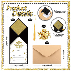Kosiz graduation invitation tassel attachment demonstrating tassel detail