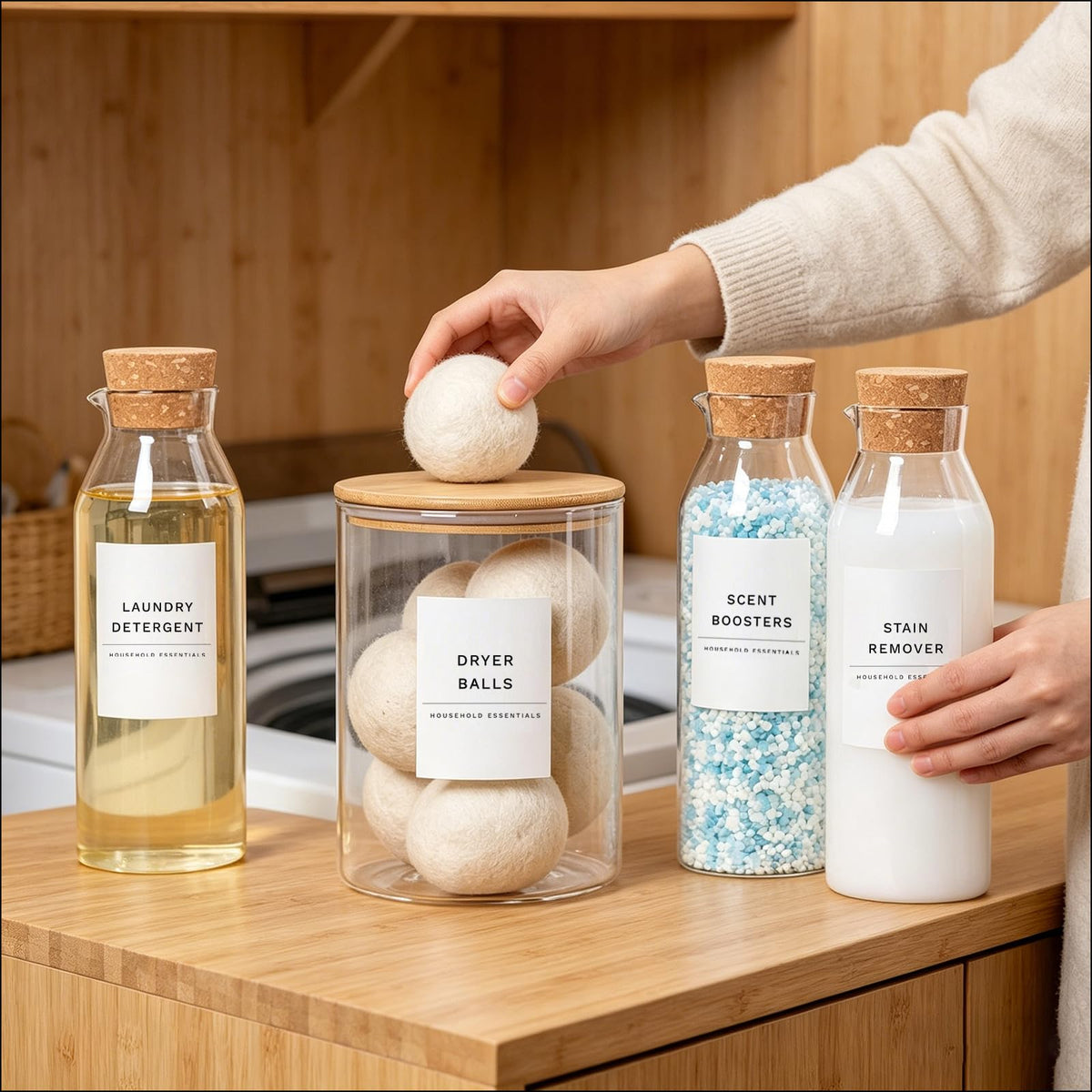 KOSKIMER curved-neck pour spout ensures smooth, precise dosing for laundry.