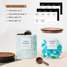 KOSKIMER minimalist label set enhances laundry organization.