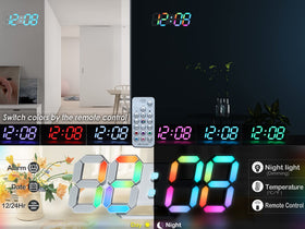KOSUMOSU 3D LED clock side profile showcasing color gradient lighting