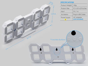 KOSUMOSU USB-powered clock with memory backup after power loss