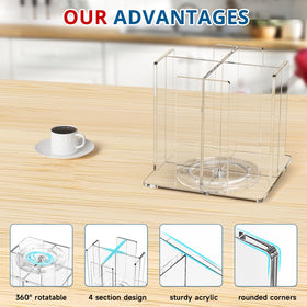 Kotemon anti-slip pads keep the dispenser stable during busy hours.