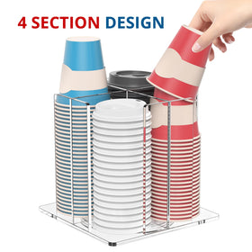 Kotemon square acrylic dispenser highlights corner-friendly layout for countertop efficiency.