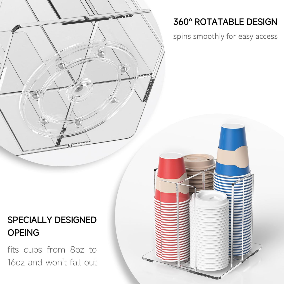 Kotemon polished acrylic surface adds durable elegance to any beverage area.