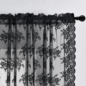 Kotile dual-rod pocket header enables easy hanging on standard rods.