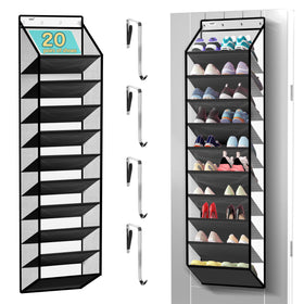 Kotkn 10-tier over-the-door shoe rack keeps shoes organized and accessible.
