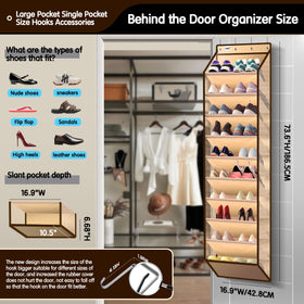 Kotkn 10-tier pockets showcase deep 10.5-inch depth for easy access.