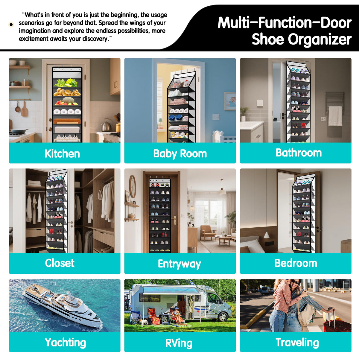 Kotkn simple tool-free assembly with door hooks for quick setup.