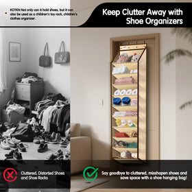Kotkn doorway hooks allow tool-free installation on standard doors.