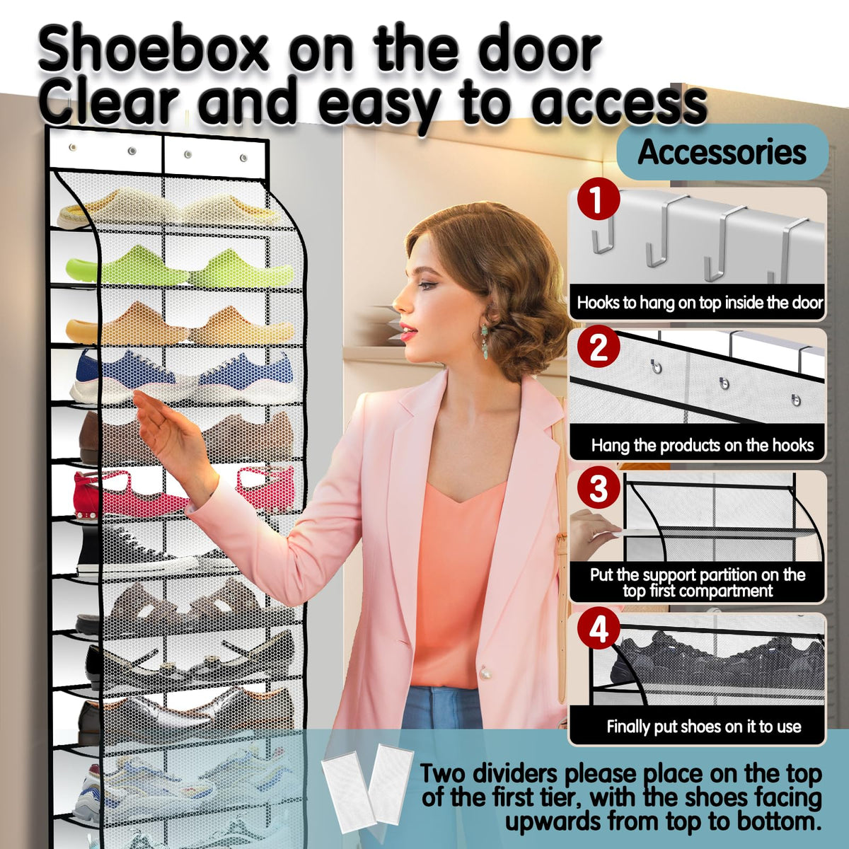 Kotkn multi-functional door organizer stores shoes and everyday items alike.