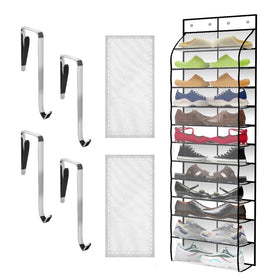 Kotkn over-the-door shoe organizer with 12 pockets for organized family footwear.