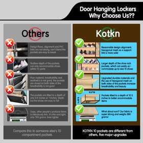 Kotkn tall pockets store boots upright without bending.