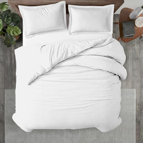 Kotton Culture king duvet cover white close-up highlighting premium cotton texture