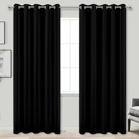 KOUFALL blackout curtains 72in extra wide bedroom setup enhances privacy and light control.
