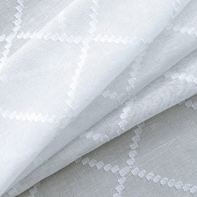 KOUFALL faux-linen texture sheer fabric resembles linen, durable and drapey