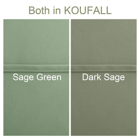KOUFALL Sage Green blackout curtains thermal insulation layer reduces heat transfer