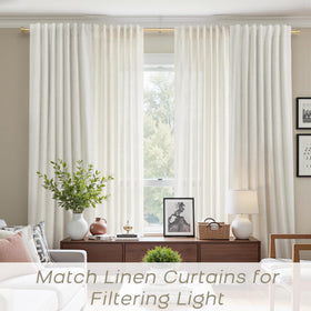 KOUFALL thermal-insulated curtains bedroom cream reduce heat and glare