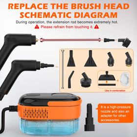 Koutop steam cleaner 16 accessory kit for car and home detailing