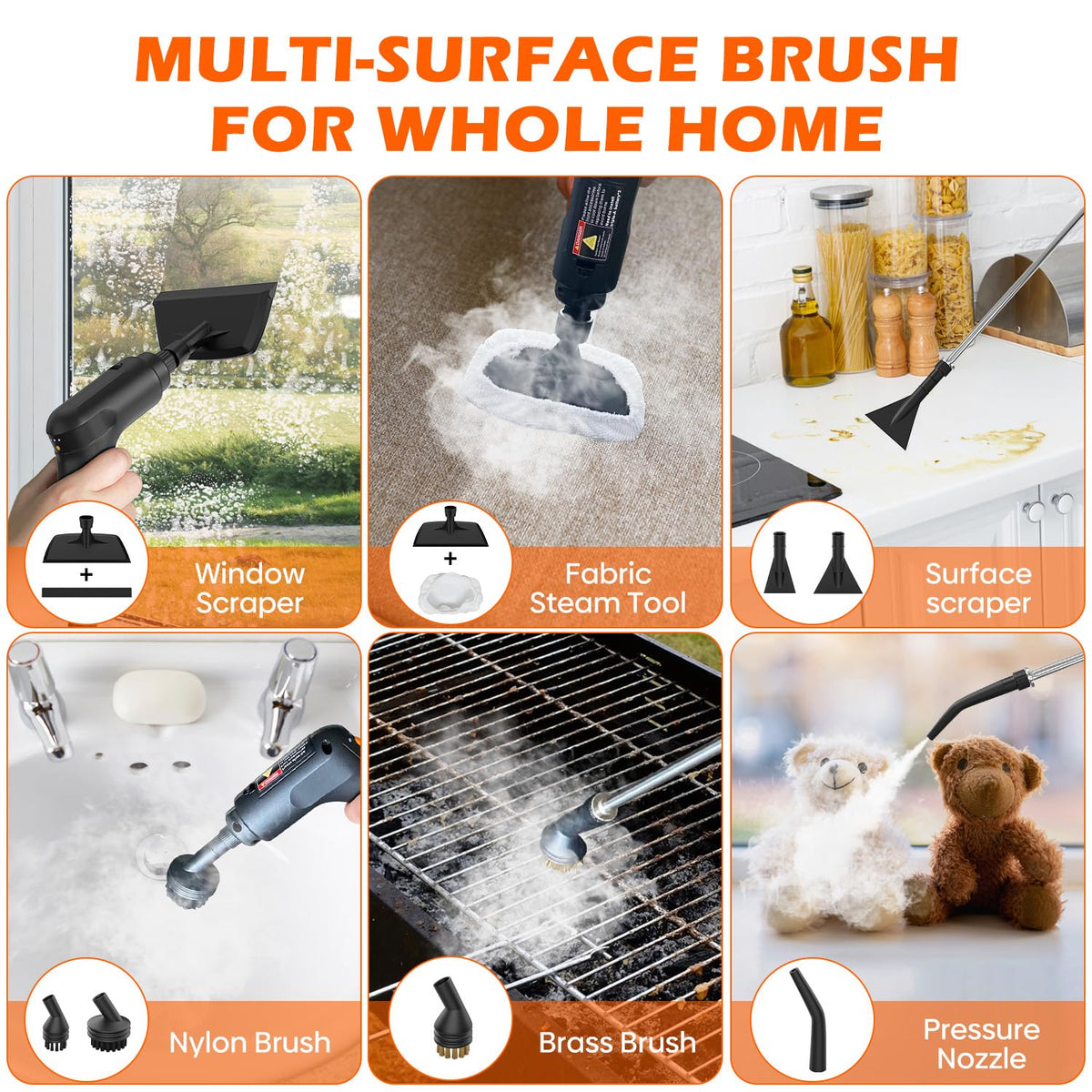 Koutop steam cleaner uses only water for chemical-free operation