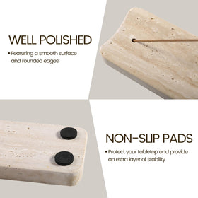 Koville marble incense holder with 3mm holes fits standard sticks securely.