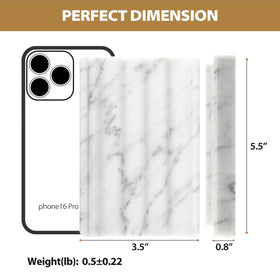 Koville Bianco Carrara handpolished marble dish showcases unique veining and luxury