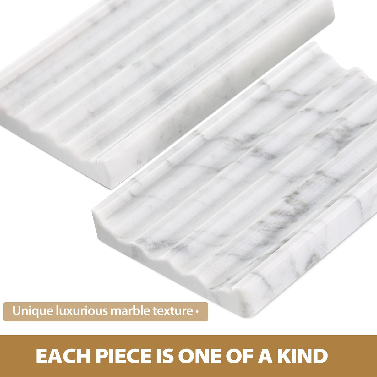 Koville soap dish with non-slip base resists shifts on wet surfaces