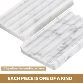 Koville soap dish with non-slip base resists shifts on wet surfaces