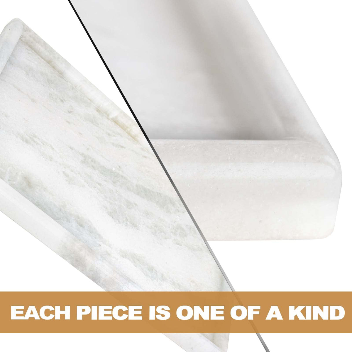 Koville marble tray holding candles in a cozy bedroom