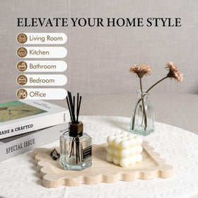 Koville Scalloped tray supports cosmetics and daily essentials securely.