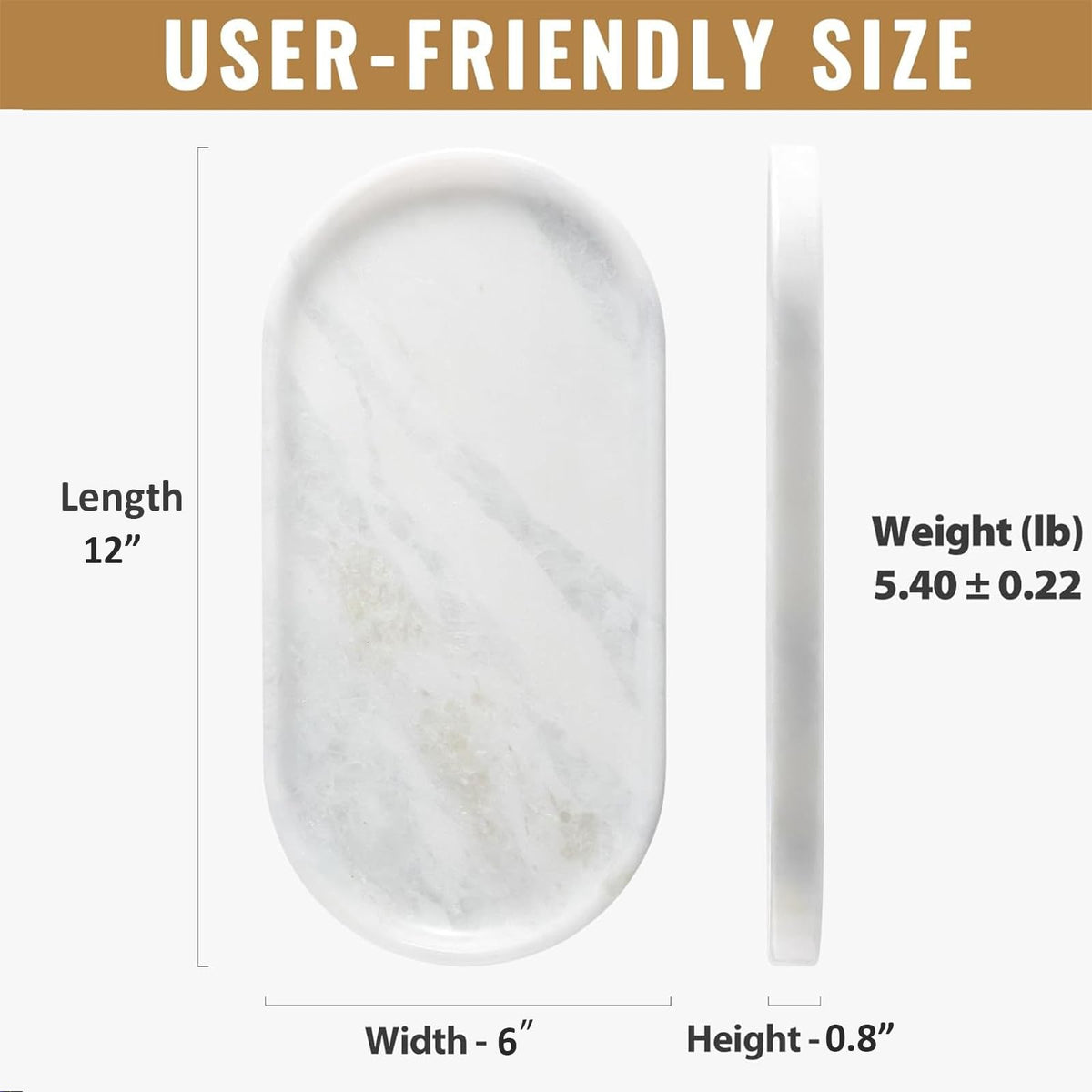 Koville Namib Fantasy marble tray texture highlights enduring beauty for vanity decor