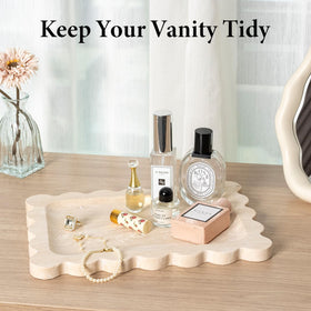 Koville Vanity Tray resists sliding with non-slip bottom pads.