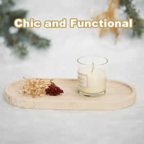 Koville Travertine Tray gift-ready decor piece