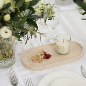 Koville Travertine Tray lifestyle scene in a stylish home