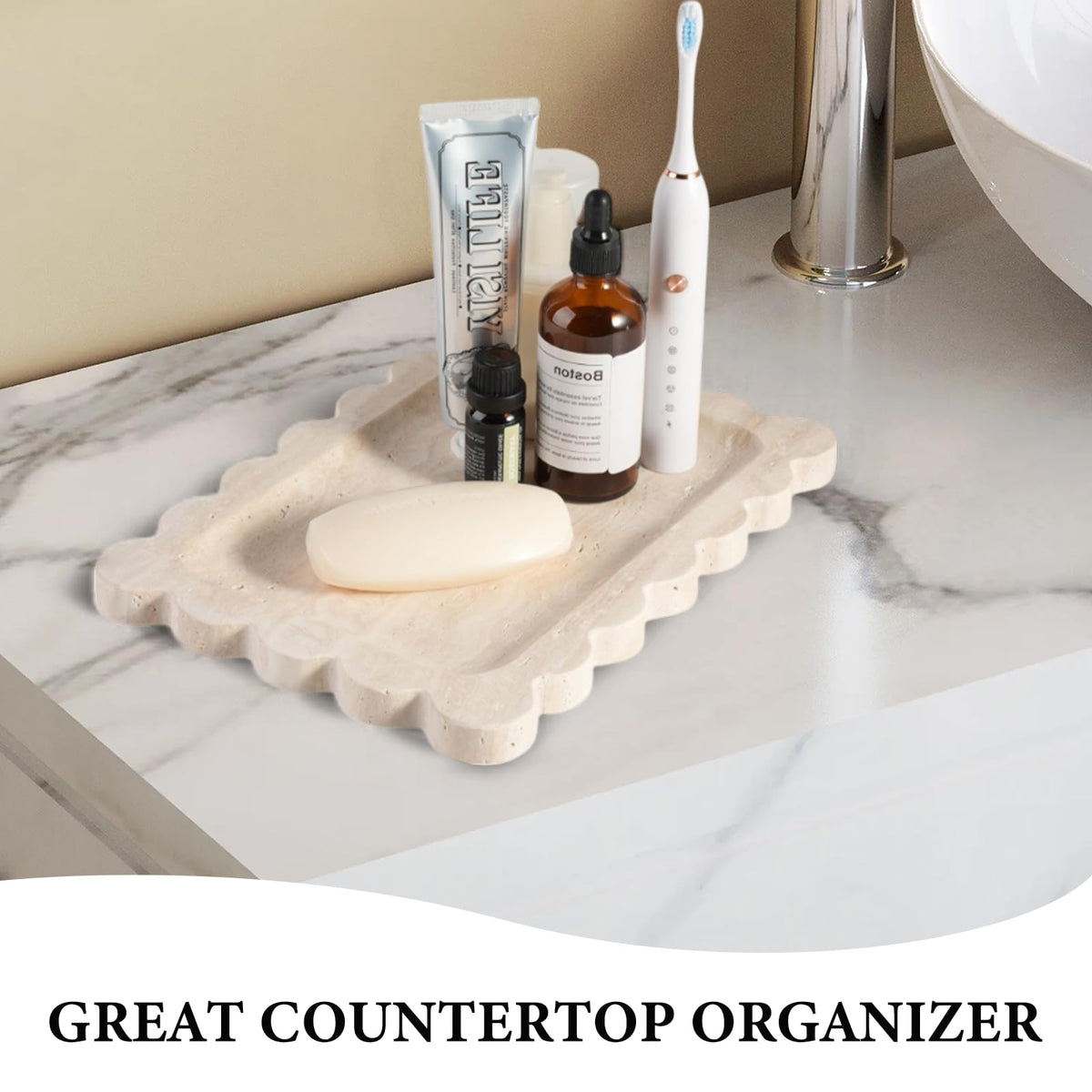Koville Decorative tray helps organize keys and small items.