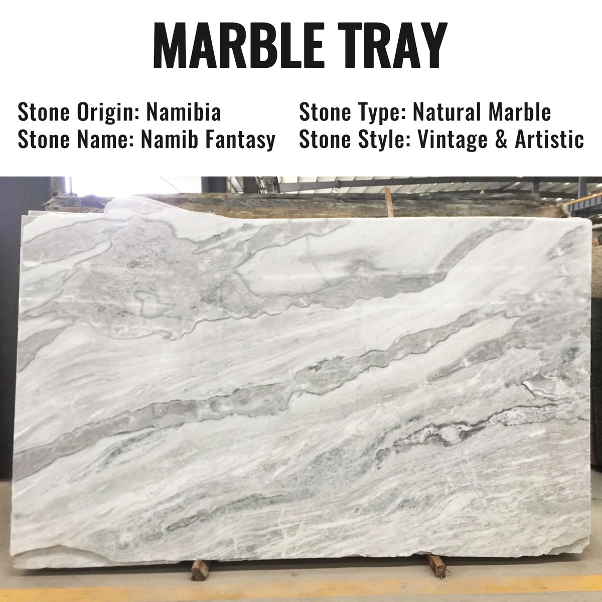 Koville gift-ready tray showcasing natural stone beauty for birthdays or housewarmings