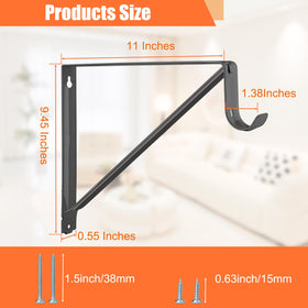 KOVOSCH L-shaped brackets with support bars provide enhanced stability.