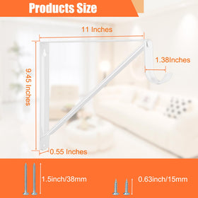 KOVOSCH L-shaped rod support brackets maximizing closet storage