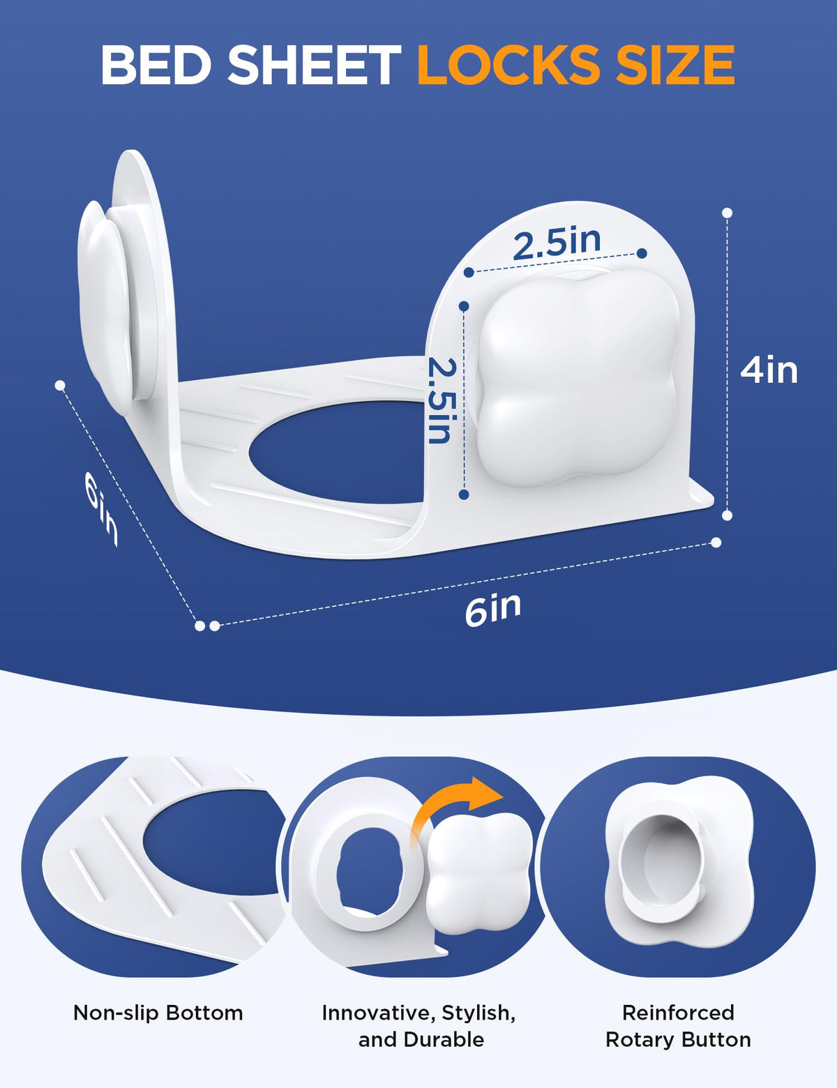 KOXUIUF fitted sheet holder demonstrates easy installation on bed corners