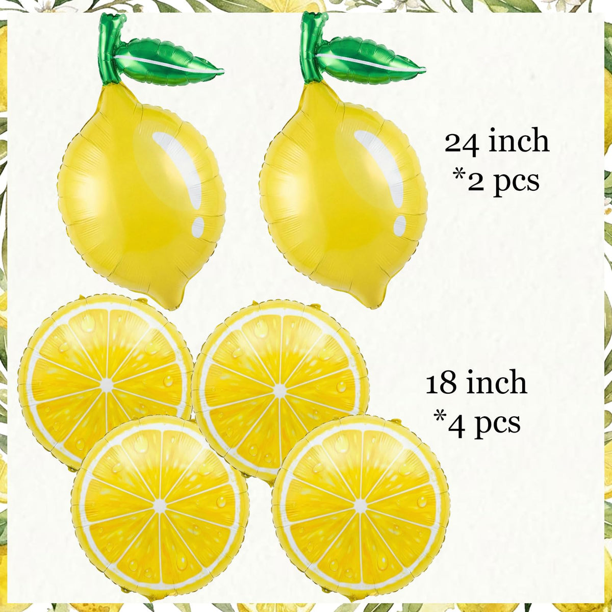 Kozee lemon slice balloon adds bright accents to lemonade stands.