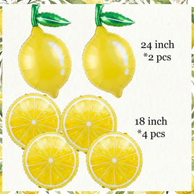 Kozee lemon slice balloon adds bright accents to lemonade stands.