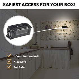 KOZO Premium Black Box built-in lock and keys enable discreet security.