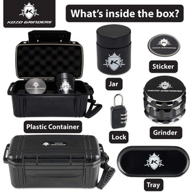 KOZO Premium Black Box tray shows organized compartments for easy access.