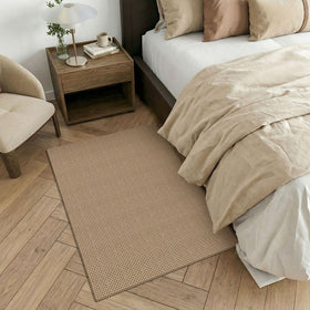 KOZYFLY 3x4 rug edges stay reinforced and defined.
